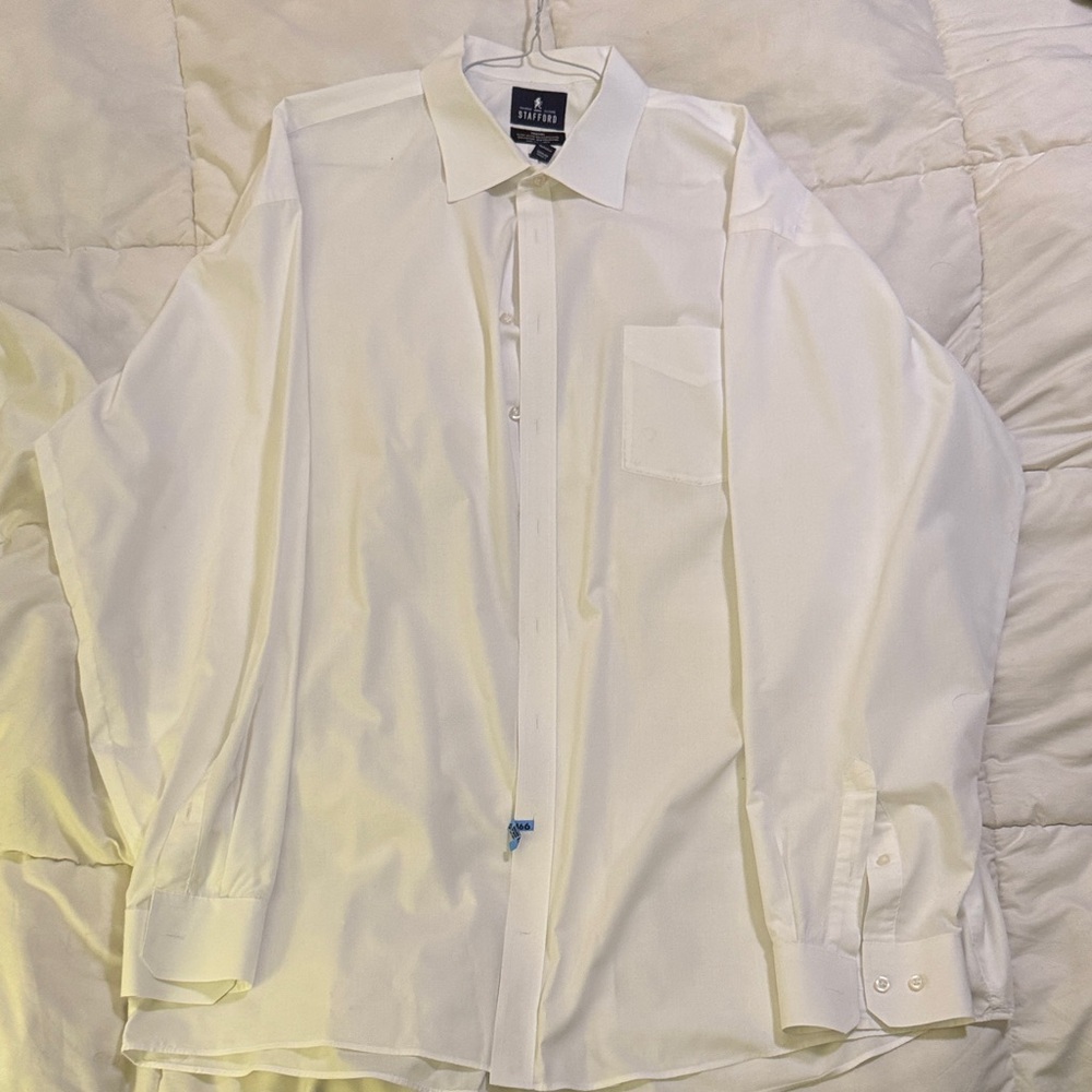 Stafford Classic White Dress Shirt